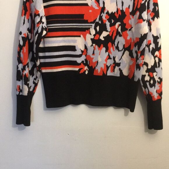 Nine West Color Block Cropped Sweater: Size Small - Picture 5 of 9